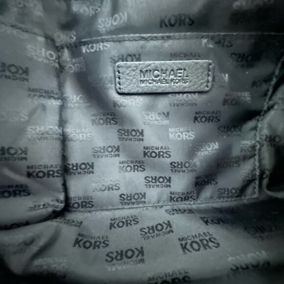 Michael Kors Large Weekender Tote Bag Black Pebbled Leather - Picture 6 of 13